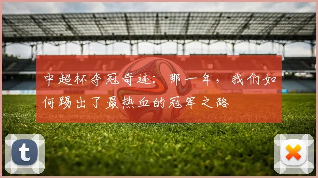 中超杯夺冠奇迹：那一年，我们如何踢出了最热血的冠军之路